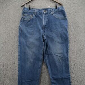 Carhartt Jeans Mens 34x30 Blue Denim Relaxed Fit Straight Leg Work 381-83